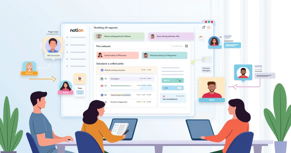 Painel digital mostrando organização de demandas e prioridades com códigos de cores e tarefas atribuídas em equipe