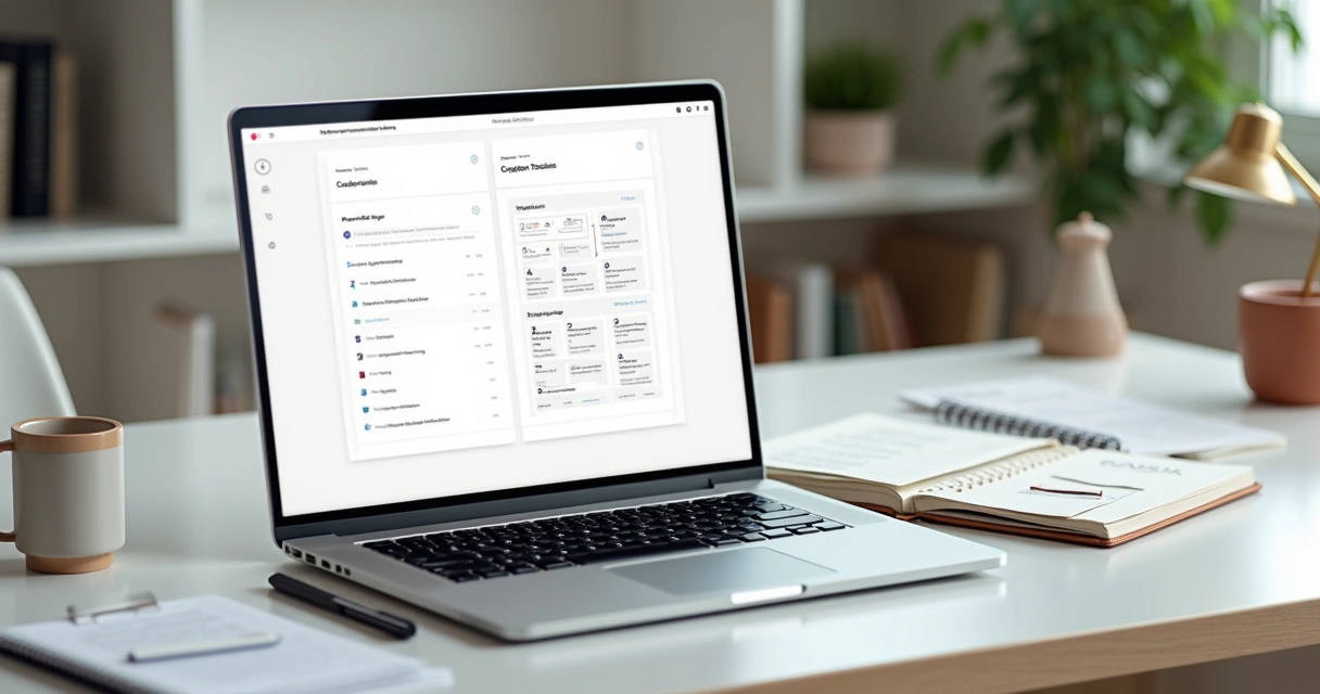 Interface digital exibindo plano passo a passo para tarefas complexas